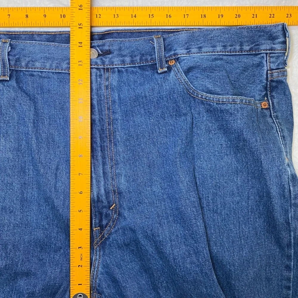 Levis 550 Mens Jeans 46x30 Relaxed Fit Medium Wash Blue Denim Straight Leg